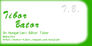 tibor bator business card